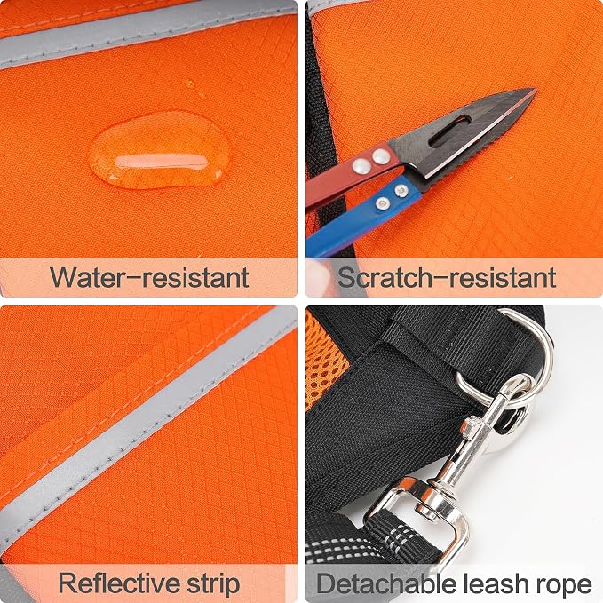 Hands Free Dog Leash Waist Pack with Bungee & Treat Pouch Oxford Water-Resistant Multi-Pocket Belt for Walking Hiking Jogging and Dog Walking (Lake Blue)
