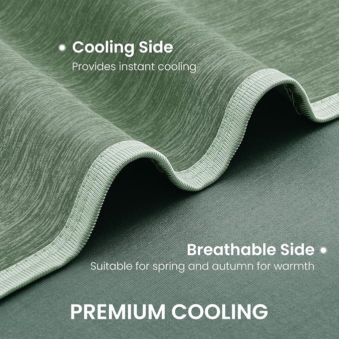 Cooling Blanket(90"x108"King Size) for Night Sweats Absorbs Heat to Keep Adults Cool on Warm Nights, Q-Max 0.5 Cooling Blankets for Hot Sleepers, Ultra-Cool Lightweight Blanket for Bed | Absorbs Heat Cold Summer Blanket for Night Sweats & Menopause Q-M...