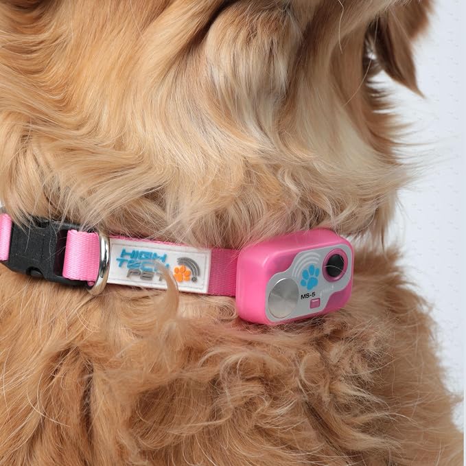 Genuine MS-5® Designer Series Automatic Pet Door Collar Tested & Certified by High Tech Pet for Dogs and Cats - Complies with Power Pet Door Performance Warranty, Waterproof (Pink, Dog)