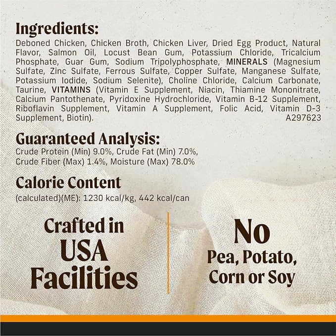 Merrick Grain Free Premium and Natural Canned Dog Food,Soft and Healthy Wet Recipe,Real Chicken Dinner - 12.7 oz. Cans,(Pack of 24)