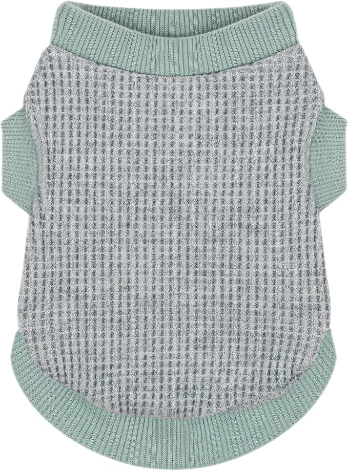 Cozy and Functional Dog Shirts for Small Puppies: Stretchable Green Attire with Easy-On Design, Ideal for Chihuahuas and Yorkies - Enhance Comfort and Playfulness on Chill Days Large