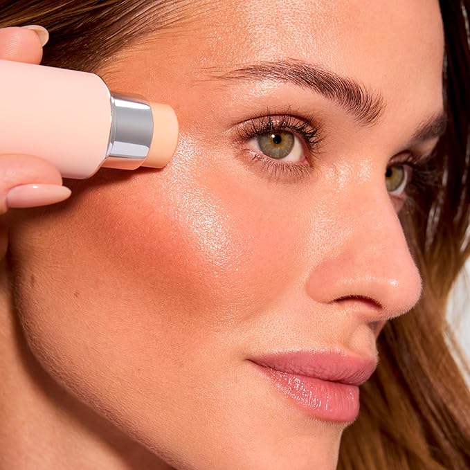 EarthsCure Glow Glaze Highlighter Stick - Multi-Use Face & Body Luminizer - Lit-from-Within Radiance, Hydrating Cream Formula - (Coral & Violet Undertones) - 1 Piece