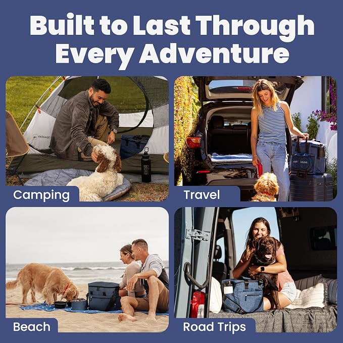 Rubyloo Original Doggy Bag™ Dog Travel Bag for Supplies with Travel Bowls