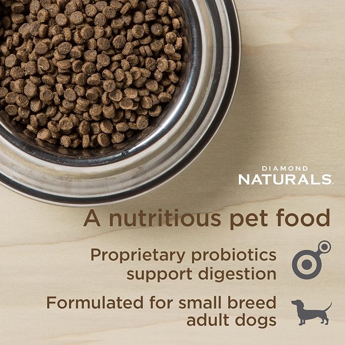 Diamond Naturals Small Breed Adult Dry Dog Food, Lamb & Rice, 18lb | Balanced Nutrients for Small Breed Dogs | Omega Fatty Acids for Skin & Coat Health | Probiotics for Digestive Support