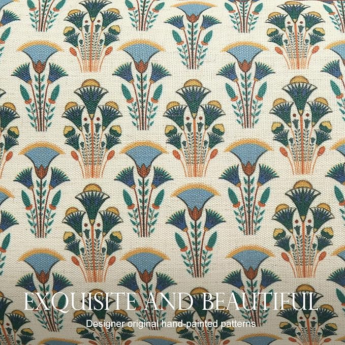 patdrea Designer French Vintage Linen Throw Pillow Cover,12"x20"-Wensel D | RusticDecorative Pillow Case,Farmhouse Floral Pattern,Cushion Coverfor Couch Living Room Bedroom Sofa
