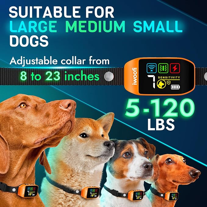 2026 New Rechargeable Bark Collar for Dogs - Anti Bark Collar with Automatic Sound Vibration & Safe Shock Modes - Waterproof No-Bark Training Device for Small Medium Large Dogs for Everyday Training