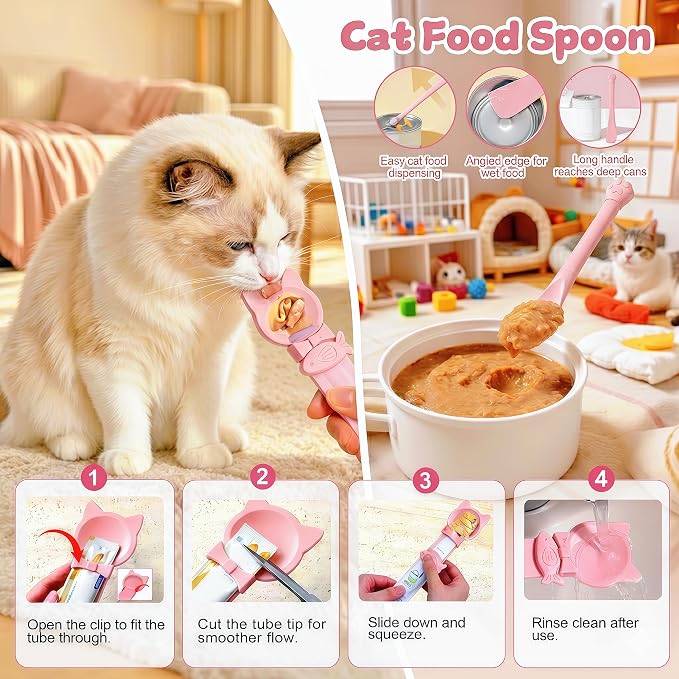 AZY 3-Piece Slow Feeder Cat Bowl Set with Strong Suction Cups