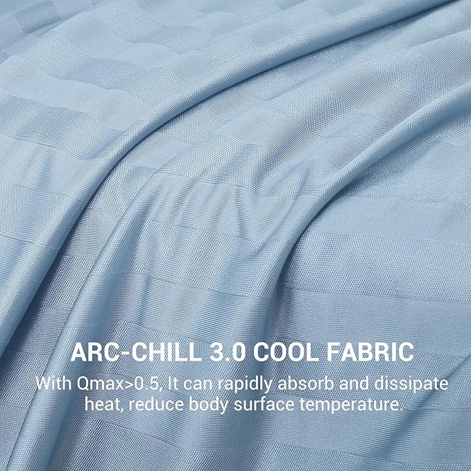 Elegear Double-Sided Cooling Blanket for Hot Sleepers, Queen, Arc-Chill 3.0 | Q-Max>0.5 Cooling Fabric, Absorbs Heat to Keep Body Cool, Breathable Summer Blankets for Night Sweats & Menopause, 79"x86"