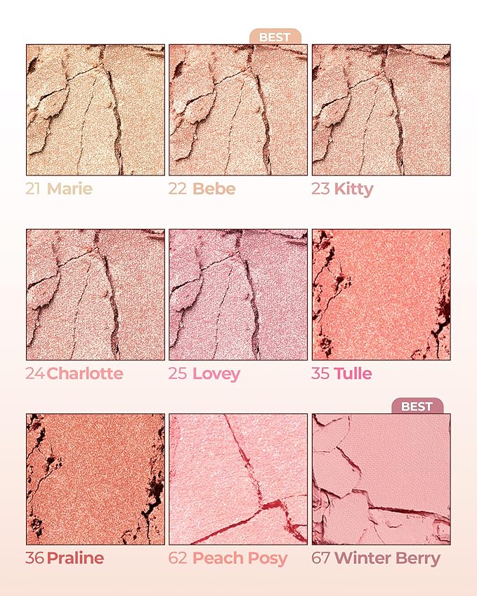 HOLIKA HOLIKA My Fave Piece Eye Shadow 62 Peach Posy - Korean Eye Makeup with Buttery Texture, Matte to Shimmer Formula, Smooth Blendable Pigmented Colors, Luxurious Finish for All-Day Wear