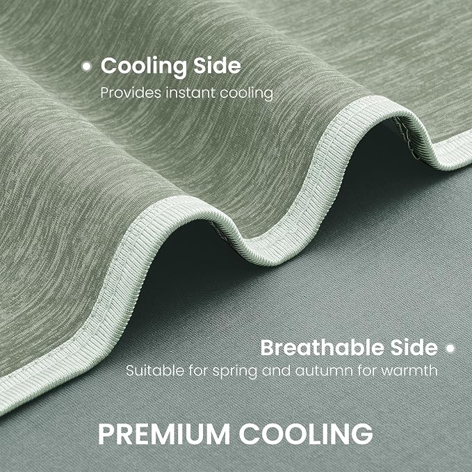 Cooling Blanket(60"x90"Twin Size)for Night Sweats Absorbs Heat to Keep Adults, Children Cool on Warm Nights, Q-Max 0.5 Cooling blankets for Hot Sleepers, Ultra-Cool Lightweight Blanket for Bed | Absorbs Heat Cold Summer Blanket for Night Sweats & Menop...