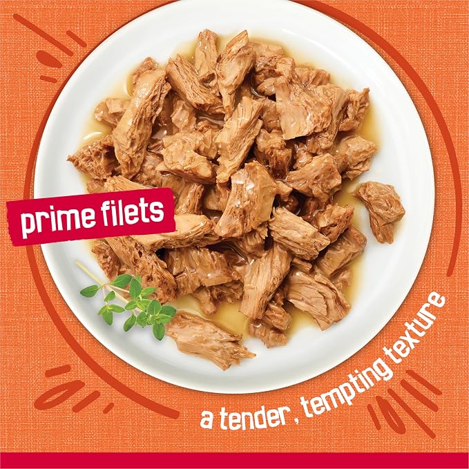 Purina Friskies Prime Filets Chicken and Tuna Dinner in Wet Cat Food Gravy - (Pack of 24) 5.5 oz. Cans