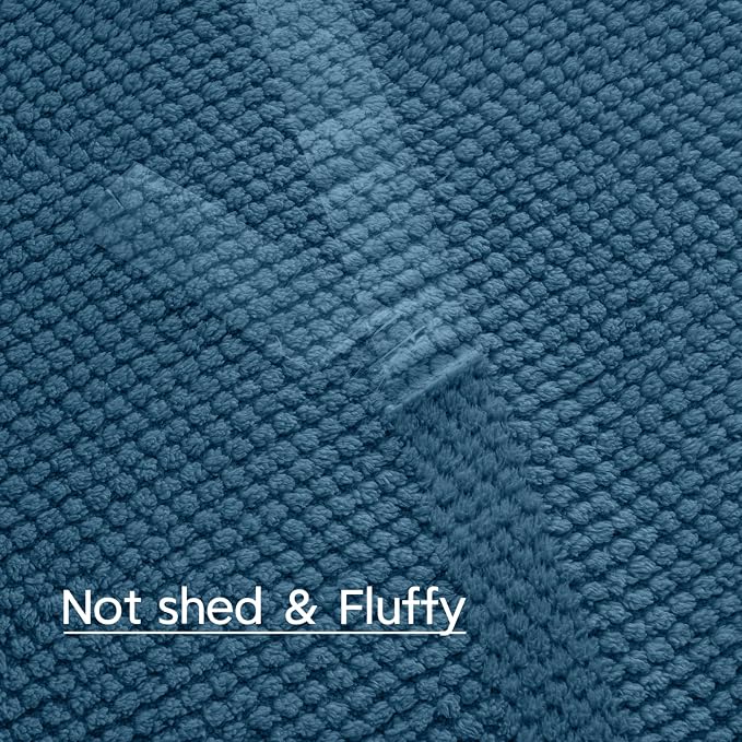 Blue Soft Fleece 300GSM Twin Blanket for Couch Cozy Flannel Room Decorative Blankets, Lightweight Plush Blanket for Bed Sofa, 60x80