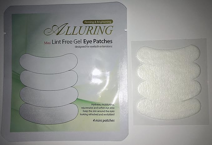 Alluring Mini Under Gel Eye Pads Lint Free for Eyelash Extensions (QTY:20 pairs (10 pouches))