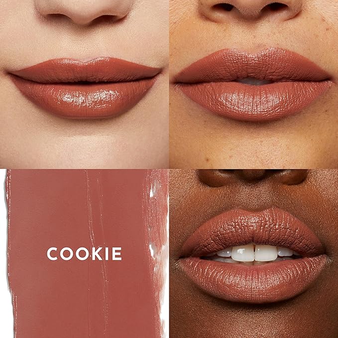 Lawless Women's Forget the Filler Lip-Plumping Line-Smoothing Satin Cream Lipstick, Cookie, Red, 0.1 Ounce