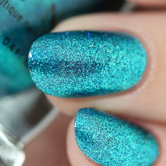 ILNP No Days Off - Stunning Teal Holographic Nail Polish