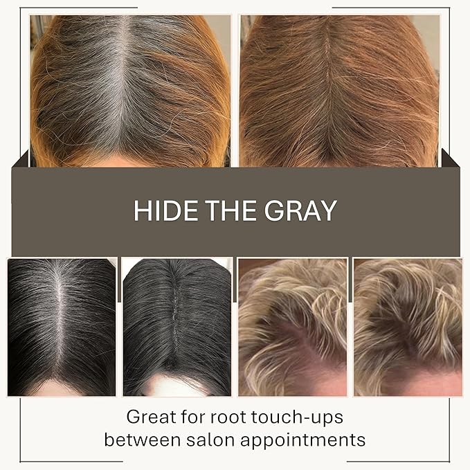 Joan Rivers Great Hair Day Root Touch Up Powder and Hair Color Stick - Root Cover Up Hair Powder and Root Touch Up Stick for Thicker, Fuller Looking Hair (Red)
