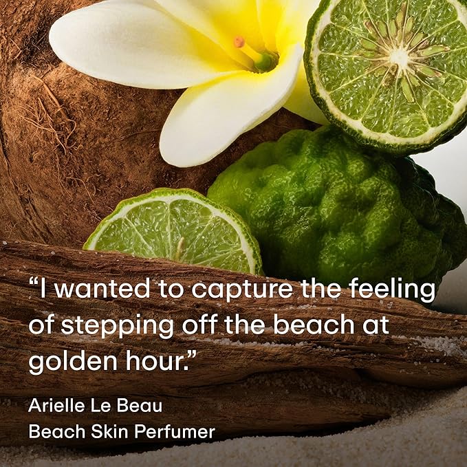 PHLUR Beach Skin Shimmering Body Oil, 4 Fl Oz – Coconut, Vanilla & Sandalwood Scented Body Oil for Women & Men, Hydrating Moisturizing After Shower Oil with Subtle Glow & Skin Musk Finish