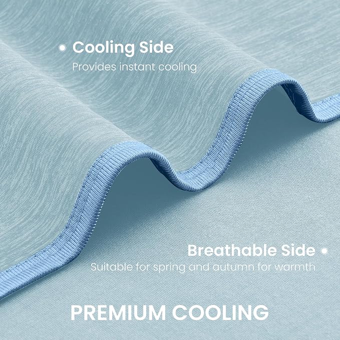 Cooling Blanket King Size 90"x108" for Hot Sleepers Summer Blanket | Absorbs Heat Cold Summer Blanket for Night Sweats & Menopause Q-Max>0.5 Lightweight Breathable Soft Double-Side Cooling