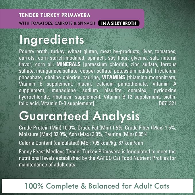 Fancy Feast Purina Medleys Poultry Collection Wet Cat Food Variety Pack - 3 oz. Cans,(Pack of 60)
