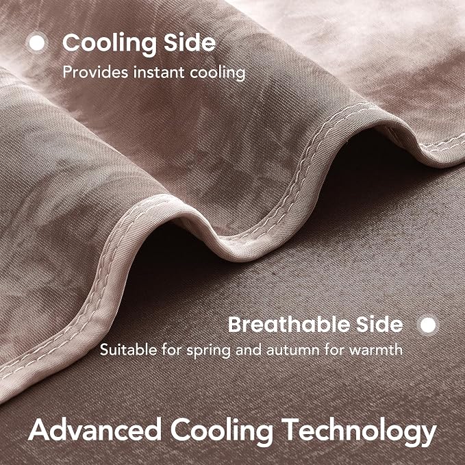 Cooling Blanket King Size 90"x104" for Hot Sleepers | Cold Summer Soft Blanket for Bed Couch and Travel Absorbs Heat Q-Max>0.35 Cool Lightweight Throw for Night Sweats Menopause