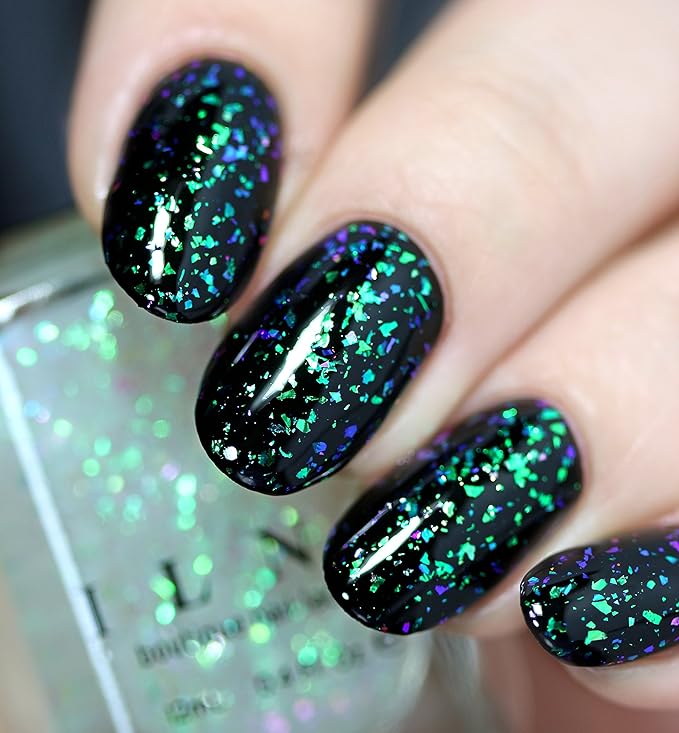 ILNP Imagine That - Green, Blue, Violet Color Shifting Iridescent Flakie Topper Nail Polish