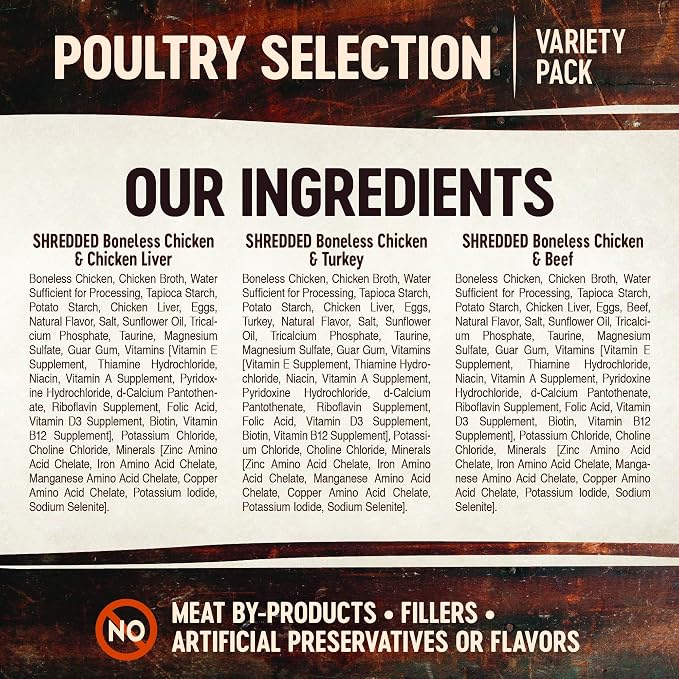 Wellness CORE Signature Selects Variety Pack Adult Canned Wet Cat Food, Natural, Protein Rich, Grain Free, Poultry Recipes, 2.8 oz, Pack of 8 Cans