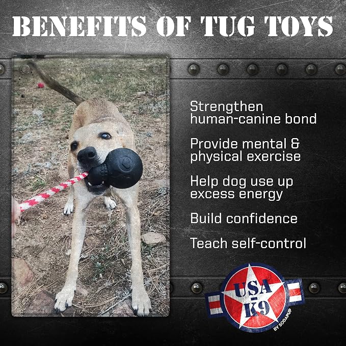 SodaPup USA-K9 Magnum Skull – Dog Tug Toy, Chew Toy, & Treat Dispenser Made in USA from Our Most Durable Non-Toxic, Pet-Safe, Food Safe, Natural Rubber Material for Bonding, Exercise, & More