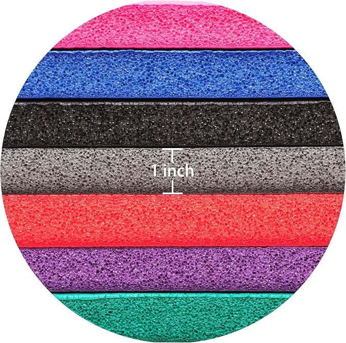 Signature Fitness Extra Thick High-Density Foam Yoga Mat – Multiple Thicknesses (1/2" & 1") / Multiple Colors – Double-Sided Non-Slip Surface – with Carrying Strap for Pilates, Yoga & Home Workouts