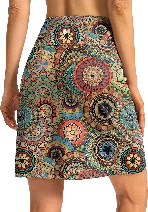 G Gradual 19" Skorts for Woman with Pockets High Waist Golf Skirt | Lightweight, Stretchy, Breathable, Tummy Control, Built-in Shorts, Athletic, Tennis, Pickleball, Casual Summer