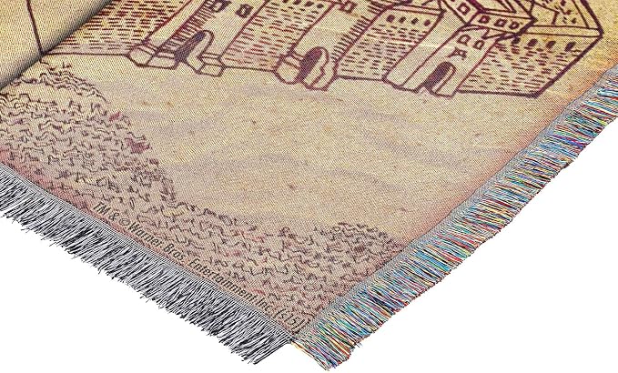 NORTHWEST Harry Potter Woven Tapestry Throw Blanket, Designer Home Décor, Modern, Unique Gift, 48" x 60", Marauder's Map (Pack of 6)