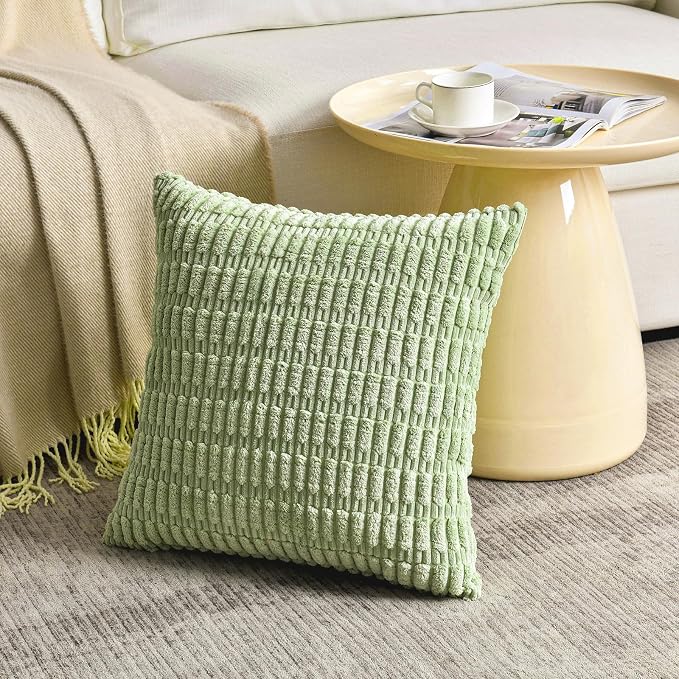 Fancy Homi 4 Packs Decorative Throw Pillow Covers for Living Room Couch Bed, Modern Farmhouse Boho Home Décor Accent Cushion Case, 16" x 16", Yellow Green Series