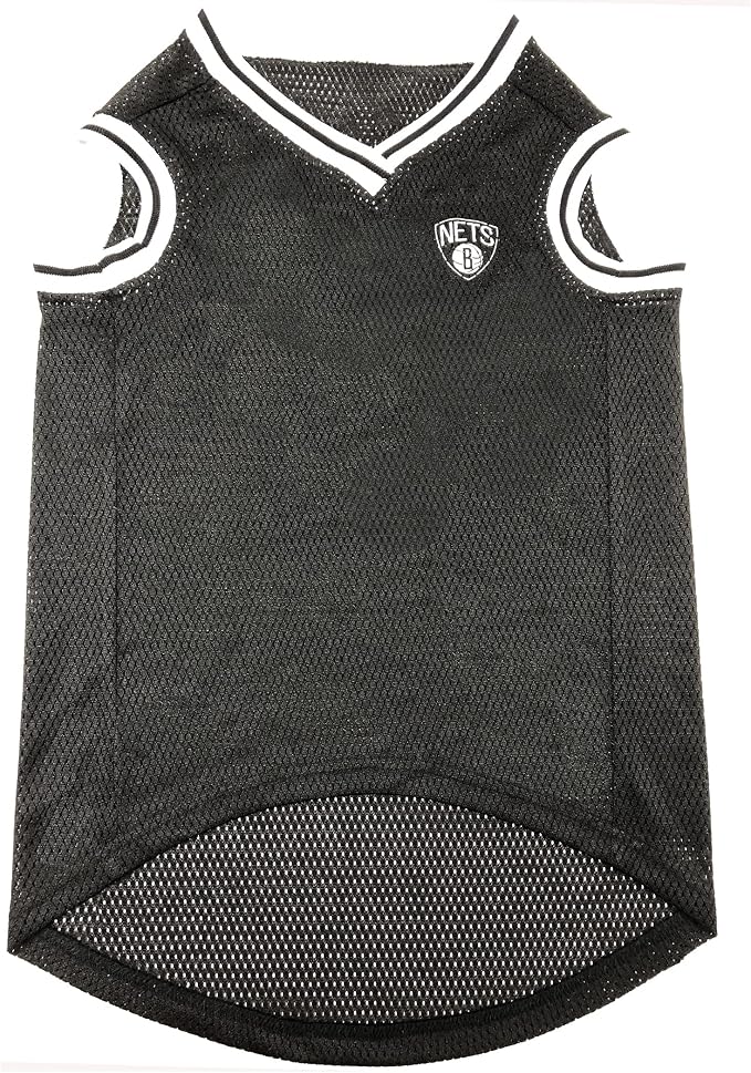 NBA PET Jersey Brooklyn NETS Basketball Dog Jersey, Small. Best Licensed Basketball Jersey for The Real Four-Legged Fan!
