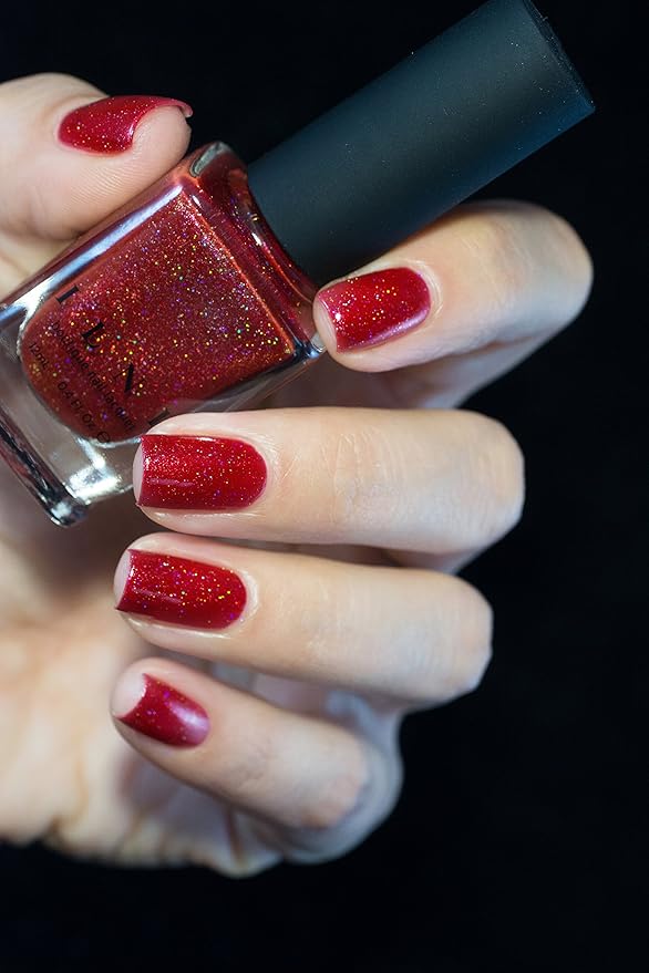 ILNP Stopping Traffic - Fire Engine Red Holographic Nail Polish