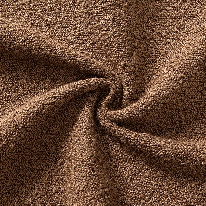 MIULEE 18x18 Decorative Lumbar Boucle Couch Pillow Covers Sudan Brown | Set of 2 Textured Neutral Throw Pillow Covers, Accent Solid Pillowcases, Sofa Living Room Home Decor