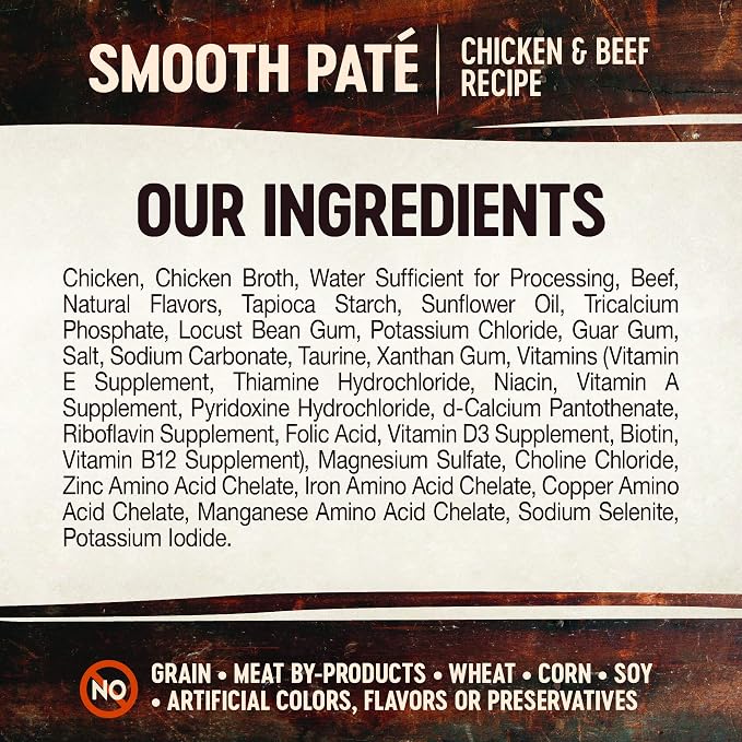 Wellness CORE Tiny Tasters Pate Adult Wet Cat Food, Natural, Protein Rich, Grain Free, Chicken and Beef Recipe, 1.75 oz, Pack of 12 Pouches