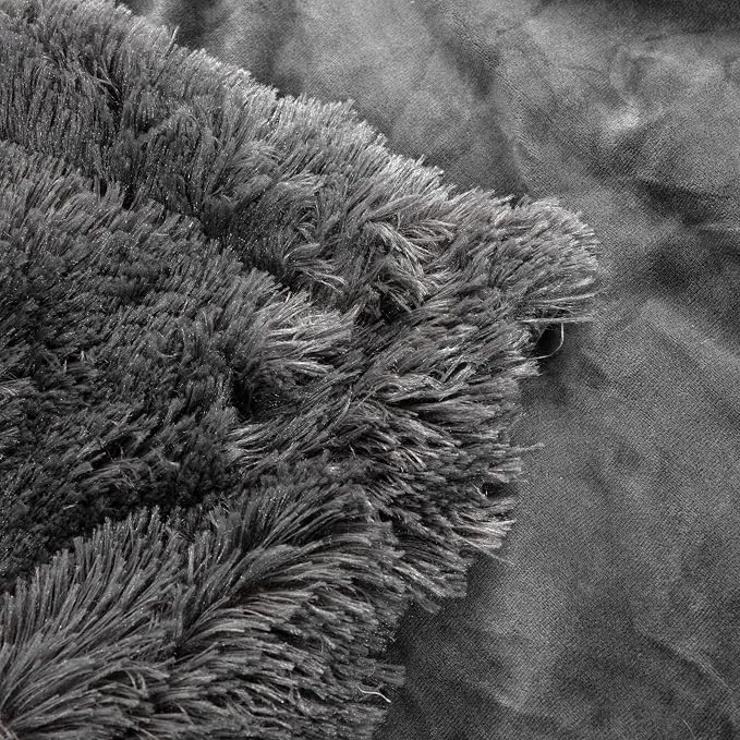 YUSOKI Long Faux Fur Throw Blanket, Morel,50" x 60" | Ultra Soft, Lightweight for All Season Use, stays fluffy after repeated washes, Perfect Gifts, Machine Washable