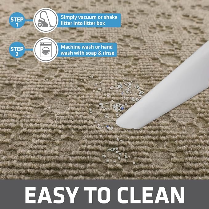 Drymate Cat Litter Box Mat, Litter Trapping Mat, Tan, 28x34 XL | Waterproof, Urine-Proof, Absorbent, Machine Washable, Soft on Paws, Contains Mess, Protects Floors, Kitten Supplies, USA Made