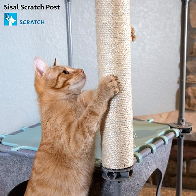 Kitty City Cat Furniture Accessories Cat Scratching Post Replacement and Only Compatible with Kitty City Playsets (Pack of 2)