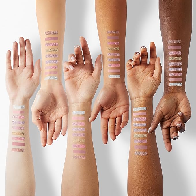 Kayswang 9 colors glitter eyeshadow palette makeup palette matte high pigment color cream texture natural eye shadow powder eye shadow palette in autumn and winter long lasting and waterproof (pink)