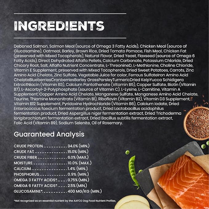 Blue Buffalo Wilderness Salmon & Wholesome Grains Adult Dry Dog Food 4.5 lb | 39g Protein, Real Salmon #1 Ingredient, Antioxidant-Rich Fruits & Veggies, High Protein to Fuel Adventures
