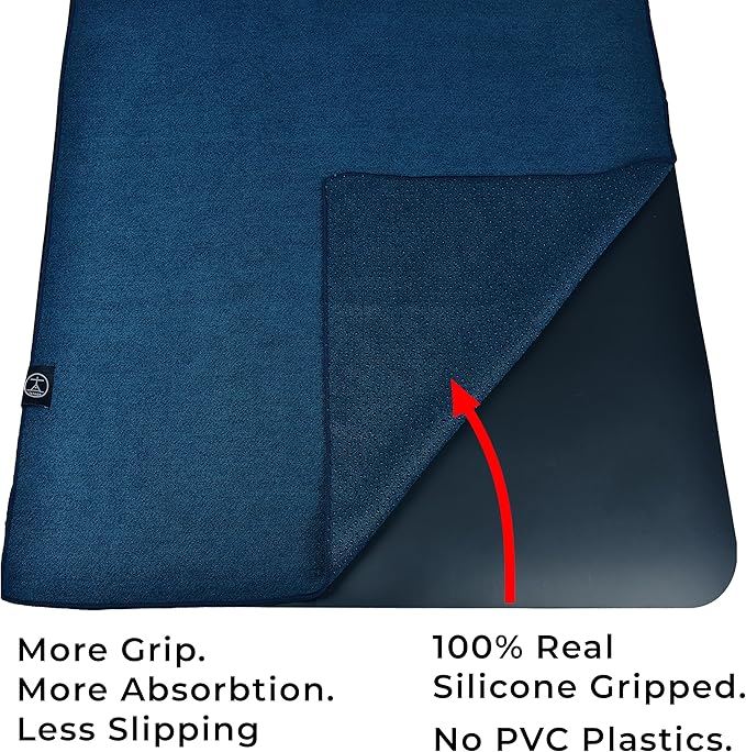 Tatago Yoga Mat Towel Non Slip for Hot Yoga. Our Hot Yoga Towel is Thicker, More Absorbent, and a Perfect Hot Pilates Mat Towel. 400GSM Microfiber Quick-Dry!