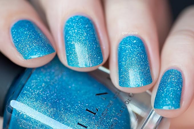 ILNP Float On - Vivid Aquamarine Blue Holographic Nail Polish