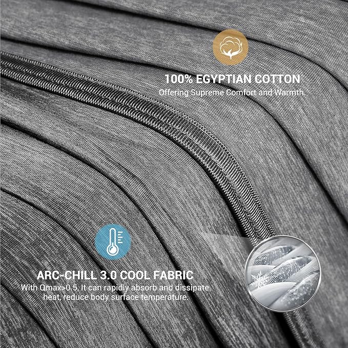 Elegear Revolutionary Arc-Chill® 3.0 Cooling Blanket for Hot Sleepers Queen | Q-Max>0.5 Cooling Fabric, Absorbs Heat to Keep Body Cool, Lightweight Summer Blankets for Night Sweats & Menopause, 90"x90"