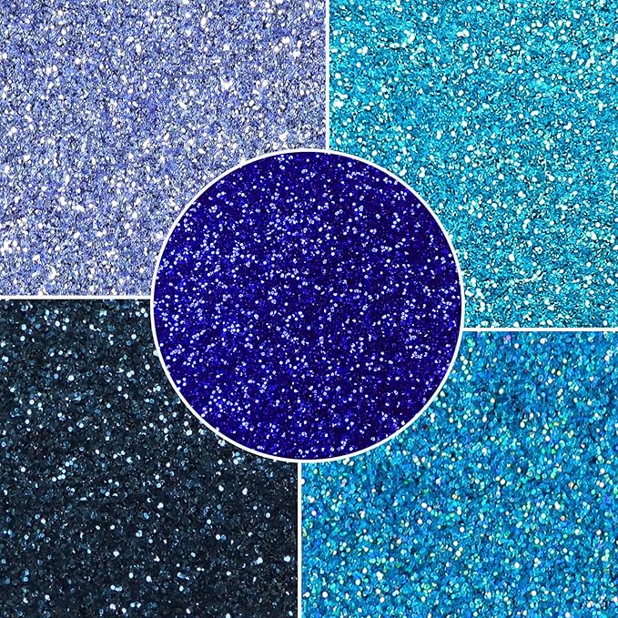 MARBLERS Cosmetic Grade Fine Glitter 5-Pack [Ocean Wave] 0.90oz (25g) | Non-Toxic | Vegan | Cruelty-Free | Eyeshadow, Nail Polish, Nail Art | Festival, Rave & Party Makeup | Body & Face