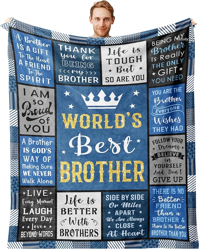 Gifts for Brother, Best Brother Birthday Gifts from Sister Blanket 60"x50", Brothers Blankets from Sister