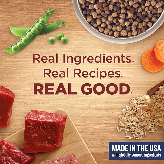 Nutrish Rachael Ray Adult Dry Dog Food Real Beef, Pea & Brown Rice Recipe, 5 lb. Bag (Pack of 2)