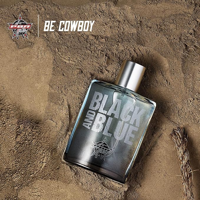 Tru Western PBR Black and Blue Men’s Cologne Spray for Men, Citrus, Sage, Lavender, Sandalwood & Patchouli Notes, 3.4 fl oz (100 ml)