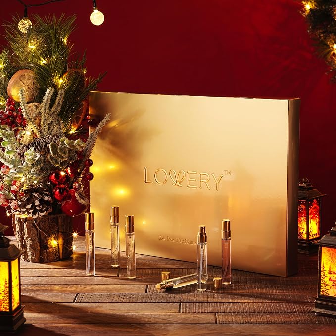 LOVERY 24-Piece Beauty Perfume Sets Gifts Set, Unique Gifts for Women - Mothers Day Gifts for Mom, Wife, Teen Girls, Floral Fragrance Sampler, Travel-Size Perfumes