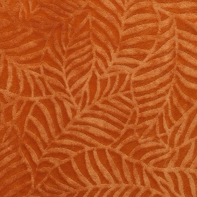 Super Soft Flannel Fleece Fall Throw Blanket, 60 x 80 Inches, Orange | Lightweight Cozy Warm Leaves Textured Plush Blanket for Bed Couch Sofa