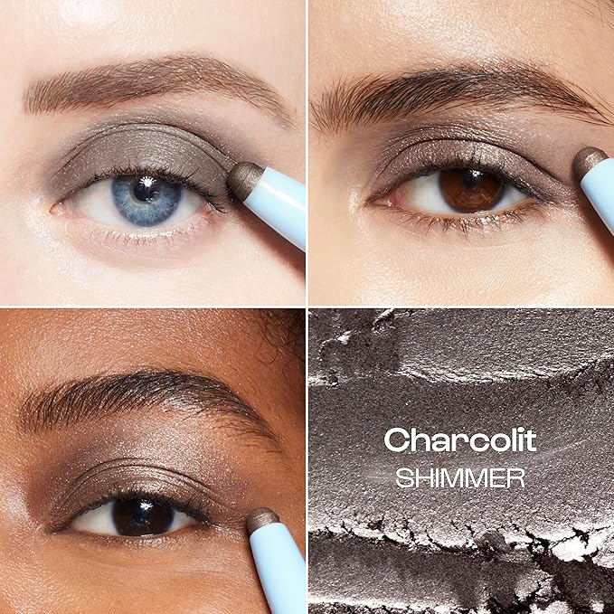 ALLEYOOP 11th Hour Cream Eyeshadow Sticks Bundle - Charcolit (Shimmer) & Espresso Self (Matte) - Waterproof, Smudge-Proof, Crease-Proof Eyeshadow for Over 11 Hours